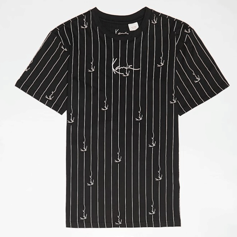 Karl Kani Kids Signature Pinstripe Oversize T-Shirt Black/White KC251-002-1 - KARL KANI