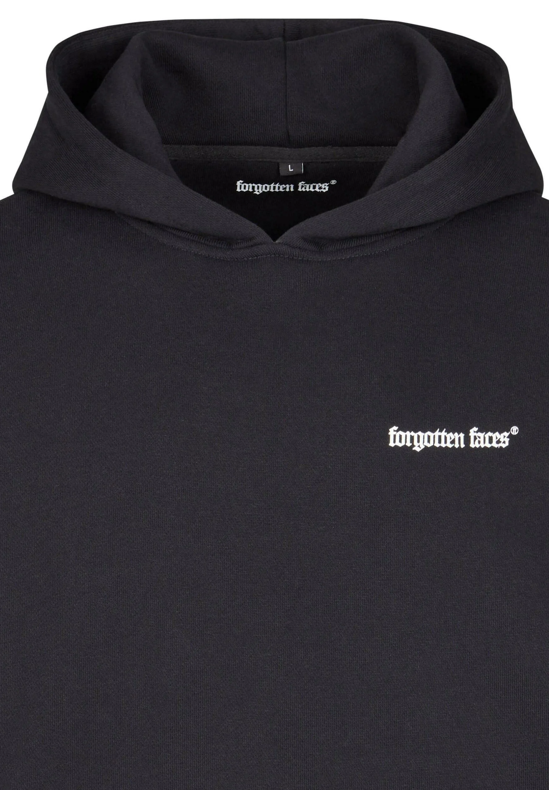 Forgotten Faces Fading Logo Statue Heavy Oversize Hoody Black FOF0133-00007 - Image 7