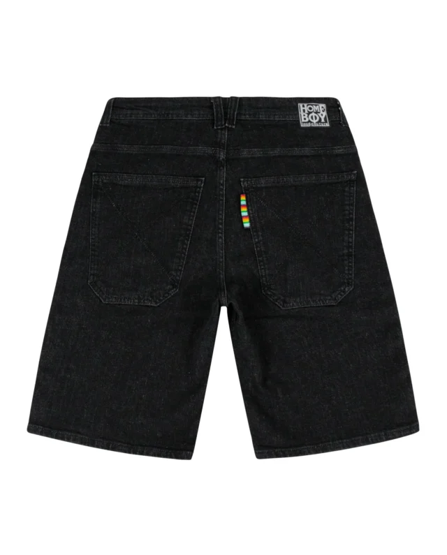 HOMEBOY X-TRA BAGGY SHORTS WASHED BLACK 01SH0384-84 - HOMEBOY