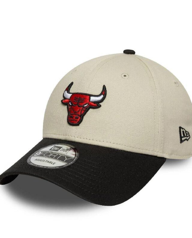 New Era Chicago Bulls NBA Colour Block Cream 9FORTY Adjustable Cap 60691267