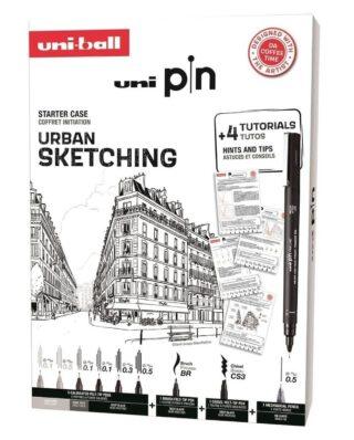 UNI PIN SET 8P NO. 3 URBAN SKETCHING 8 PCS. SET