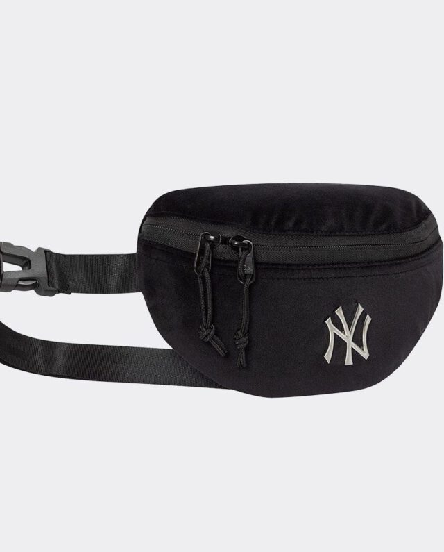 New Era New York Yankees MLB Velour Pin Black Waist Bag 60758530 H 14cm x W 7cm x D 23cm - NEW ERA