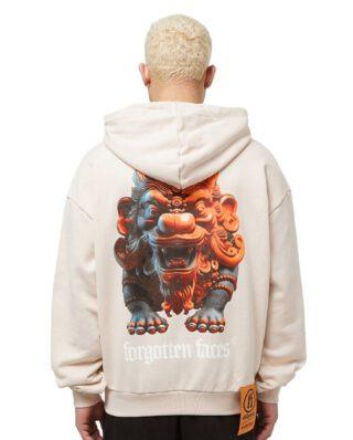 Forgotten Faces Guardian  Ultra Heavy Oversized Box Hoodie Sand FOF0035-00208 - FORGOTTEN FACES