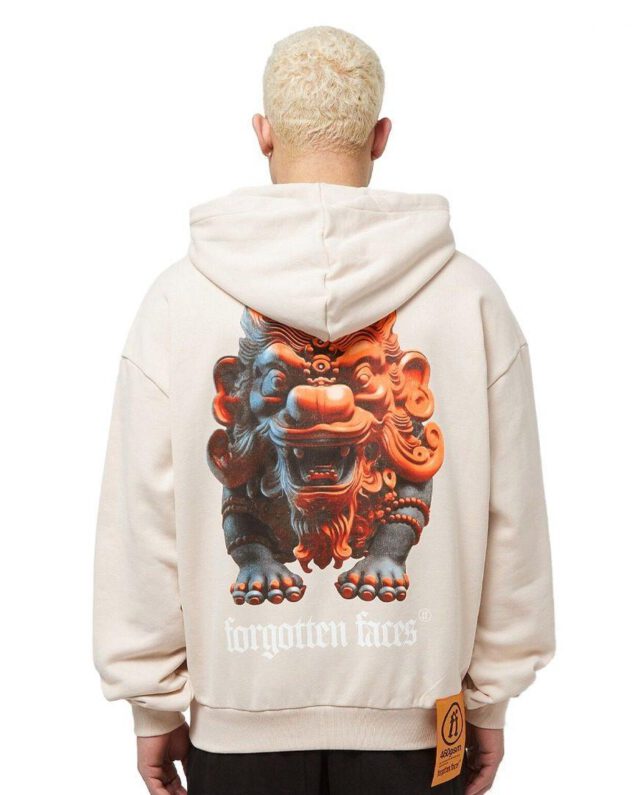 Forgotten Faces Guardian  Ultra Heavy Oversized Box Hoodie Sand FOF0035-00208 - FORGOTTEN FACES