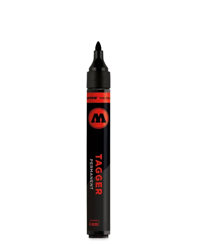 MOLOTOW TAGGER MARKER 1-4 MM ROUND BLACK - Molotow