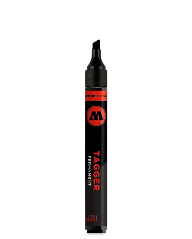 MOLOTOW TAGGER MARKER 2-6 MM CHISEL BLACK - Molotow