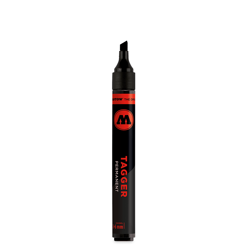 MOLOTOW TAGGER MARKER 2-6 MM CHISEL BLACK