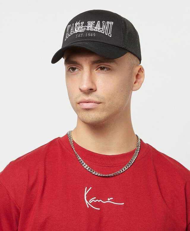 KARL KANI COLLEGE SIGNATURE TRUCKER CAP BLACK KA232-020-2 - KARL KANI