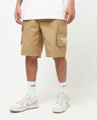 Karl Kani Retro Washed Cargo Shorts Sand Brown KM242-017-1