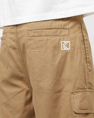 Karl Kani Retro Washed Cargo Shorts Sand Brown KM242-017-1 - KARL KANI