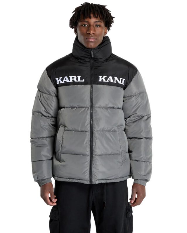 Karl Kani Retro Essential Puffer Jacket Anthracite Black KM-JK012-016-01