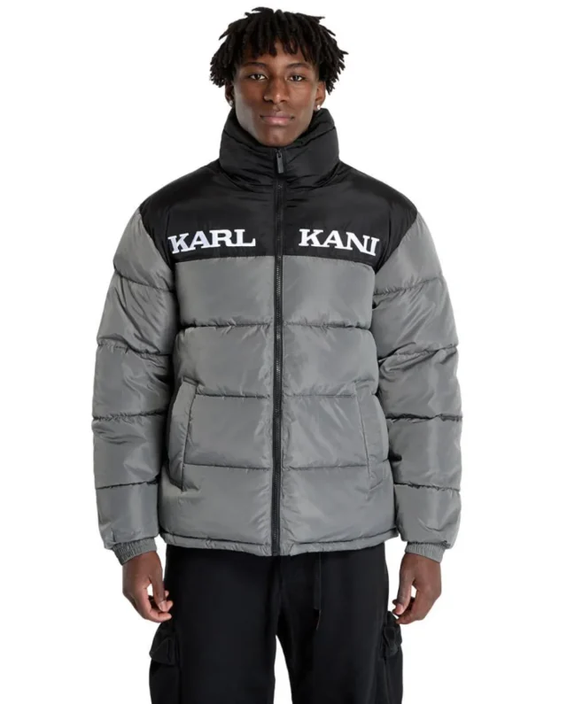 Karl Kani Retro Essential Puffer Jacket Anthracite Black KM-JK012-016-01