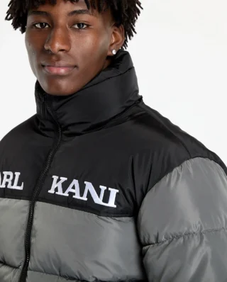 Karl Kani Retro Essential Puffer Jacket Anthracite Black KM-JK012-016-01 - KARL KANI