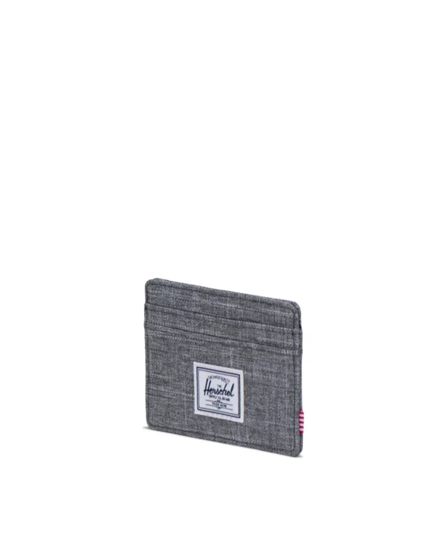 HERSCHEL SUPPLY CHARLIE CARDHOLDER RAVEN CROSSHATCH 30065-00919-OS 3.00″(H) x 4.00″(W), 0.0L - HERSCHEL