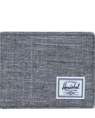HERSCHEL SUPPLY ROY WALLET RAVEN CROSSHATCH 30072-00919-OS 3.50"(H) x 4.50"(W) x 0.50"(D)