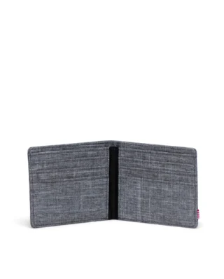 HERSCHEL SUPPLY ROY WALLET RAVEN CROSSHATCH 30072-00919-OS 3.50″(H) x 4.50″(W) x 0.50″(D) - HERSCHEL