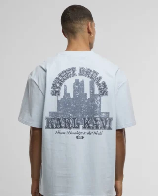 KARL KANI SIGNATURE OVERSIZED T-SHIRT BLUE KM261-034-2 - KARL KANI