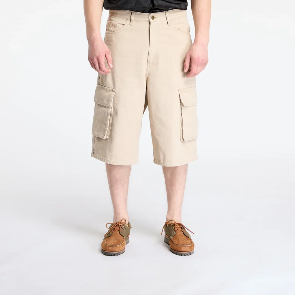 KARL KANI OG BAGGY TWILL SHORTS BEIGE KM252-021-3