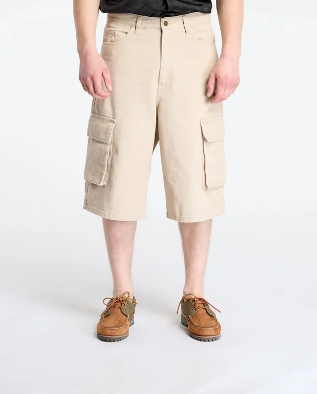 KARL KANI OG BAGGY TWILL SHORTS BEIGE KM252-021-3