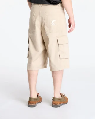 KARL KANI OG BAGGY TWILL SHORTS BEIGE KM252-021-3 - KARL KANI