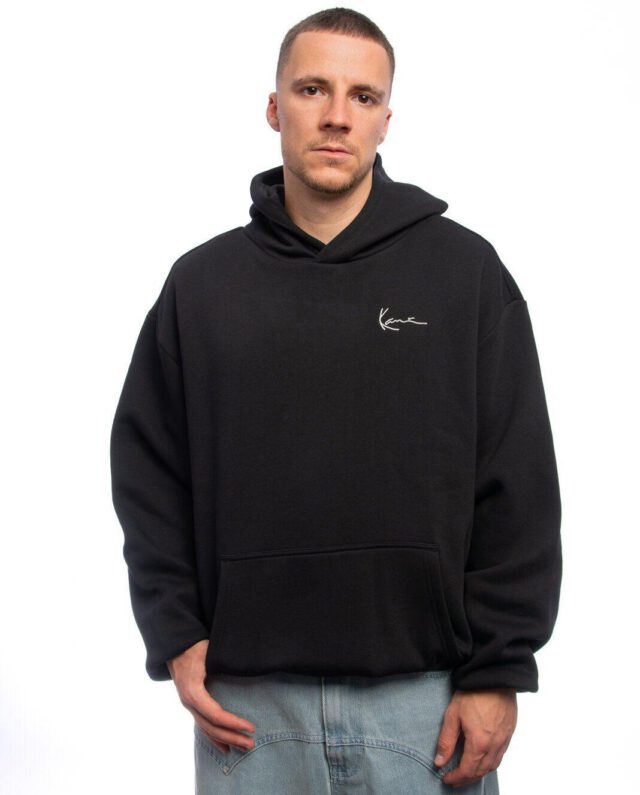 KARL KANI SIGNATURE STAR PRINT OS HOODIE BLACK KM253-015-1