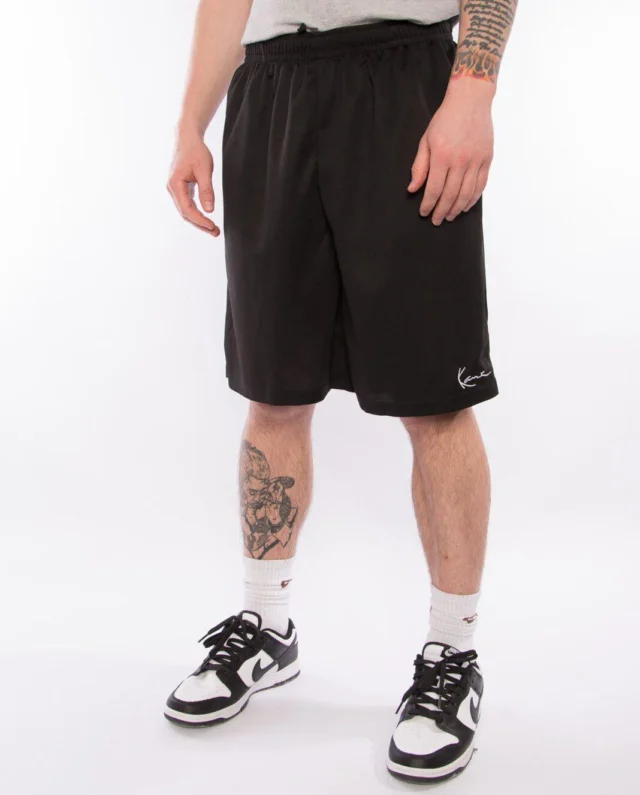KARL KANI SIGNATURE MESH SHORTS BLACK KM262-030-2