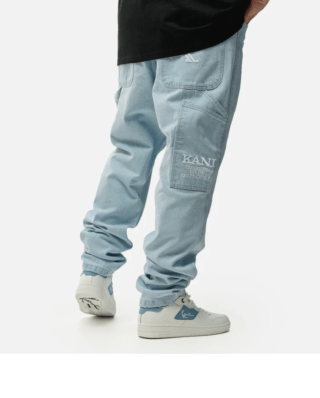 KARL KANI KK RETRO TAPERED WORKWEAR DENIM BLEACHED BLUE KMI-PL043-090-12 - KARL KANI