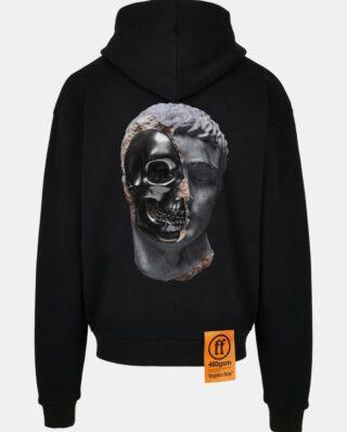 Forgotten Faces Sliced Ultra Heavy Cotton Box Oversized Hoodie Black FOF0087-00007 - FORGOTTEN FACES