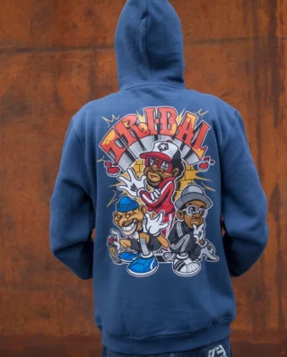 TRIBAL GEAR ORIGI OLD SCHOOL HOODIE MIDNIGHT BLUE TR2032-512 - Tribal