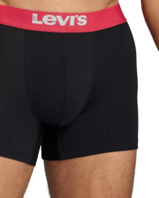 LEVIS MEN SOLID BASIC TRUNK 2-PACK BLACK RED 37149-0811 - LEVI'S