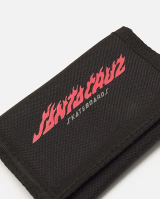 Santa Cruz Flame Strip Wallet Black SCA-MNY-0149 324 8.5 cm x 12 cm x 1.5 cm  - SANTA CRUZ