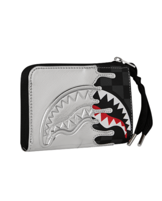 SPRAYGROUNDSILVER SIDE DRIP BLACK CHECK WALLET W8931 11.5 cm x 7.5 cm x 2 cm - SPRAYGROUND