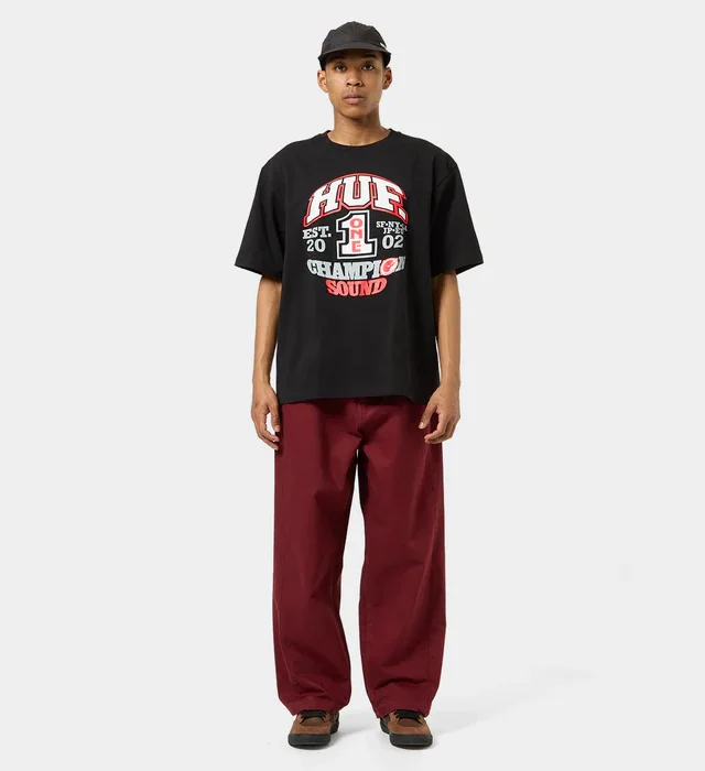 HUF CHAMPION SOUND T-SHIRT BLACK TS02411_BLACK - HUF