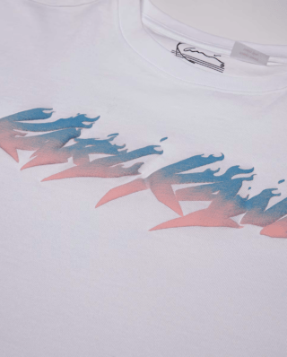 Karl Kani Kids Flames Oversized Tee White KC251-001-1 - KARL KANI