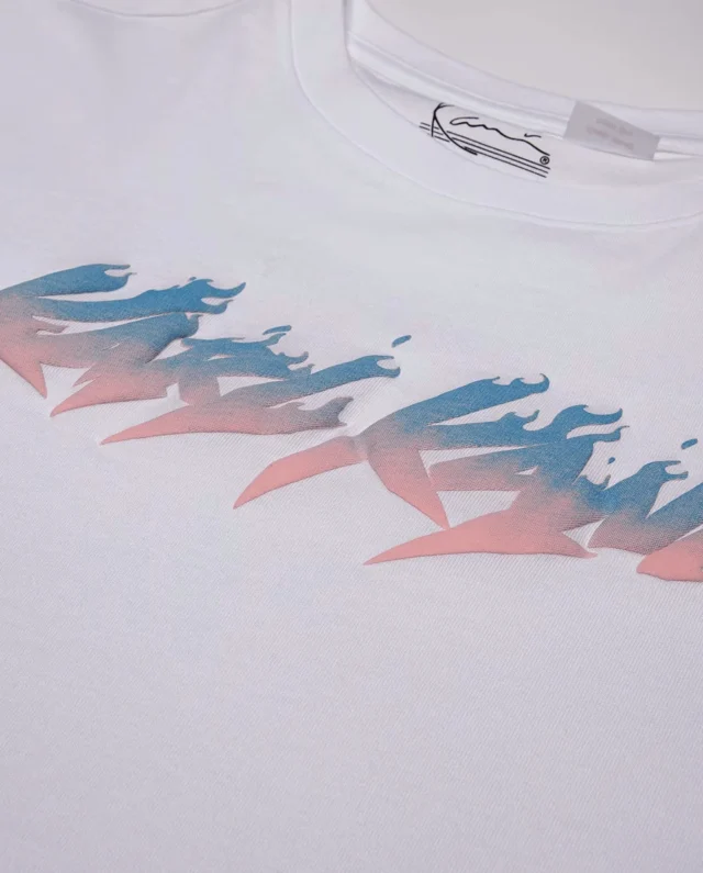 Karl Kani Kids Flames Oversized Tee White KC251-001-1 - KARL KANI