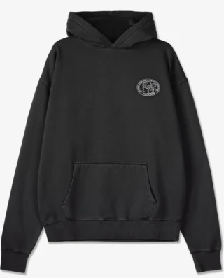 PEGADOR HAARLEM OVERSIZED HOODIE VINTAGE BLACK PGDR-6529-065