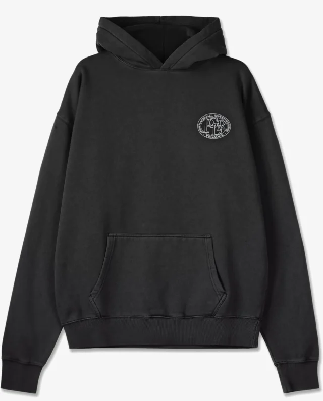 PEGADOR HAARLEM OVERSIZED HOODIE VINTAGE BLACK PGDR-6529-065