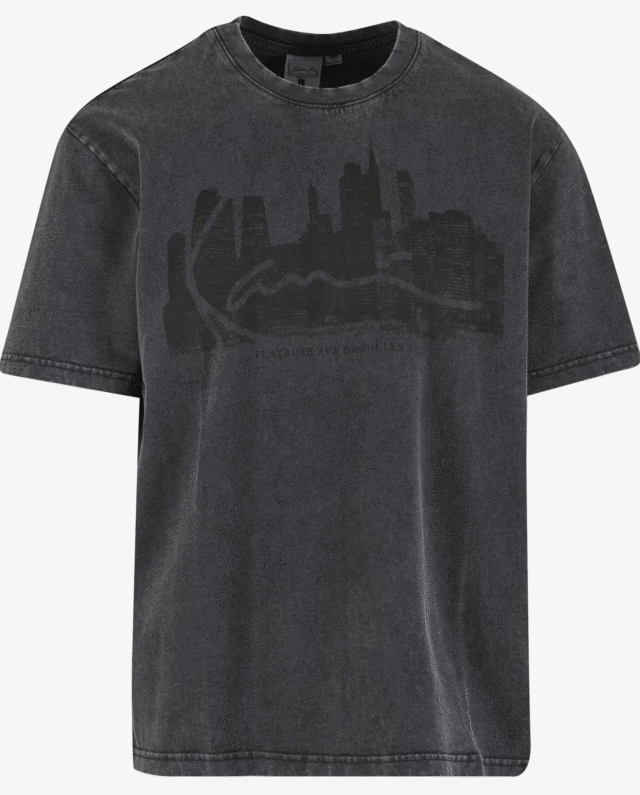 KARL KANI SIGNATURE SKYLINE WASHED BOXY T-SHIRT KM261-003-1 - KARL KANI