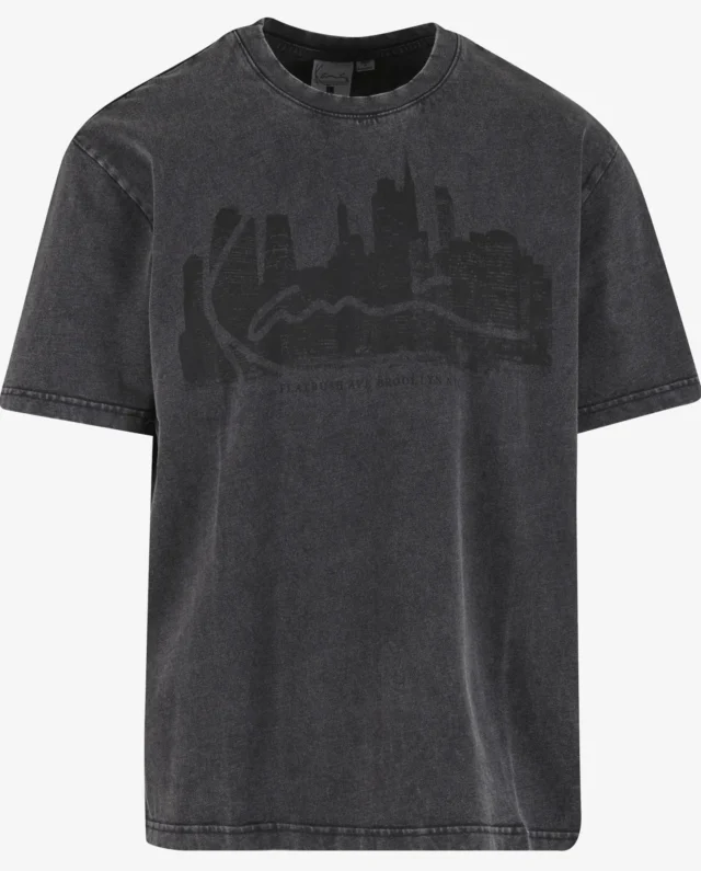 KARL KANI SIGNATURE SKYLINE WASHED BOXY T-SHIRT KM261-003-1 - KARL KANI