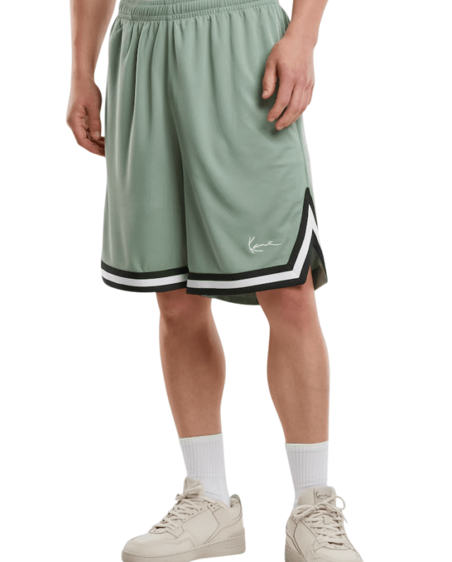 KARL KANI SMALL SIGNATURE ESSENTIAL MESH SHORTS GREEN KM-PS011-102-13
