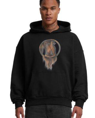 Forgotten Faces Sands Of Time Ultra Heavy Cotton Box Oversized Hoodie Black FOF0102-00007