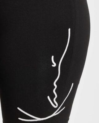 KARL KANI WOMAN SIGNATURE CYCLING SHORTS BLACK KKWQ22003 - KARL KANI