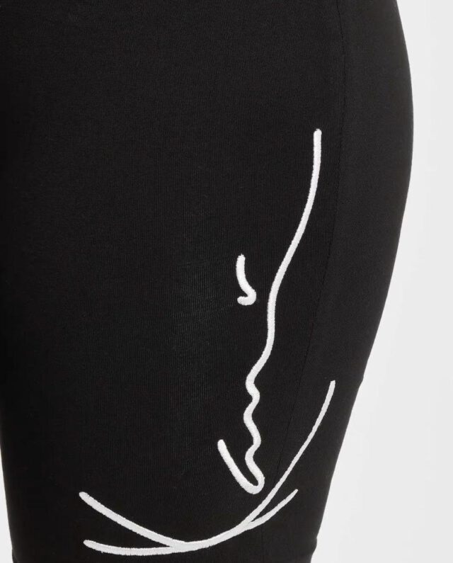 KARL KANI WOMAN SIGNATURE CYCLING SHORTS BLACK KKWQ22003 - KARL KANI