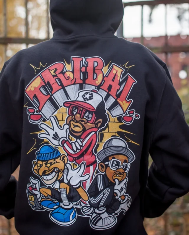 TRIBAL GEAR ORIGI OLD SCHOOL HOODIE BLACK TR2032-005 - Tribal