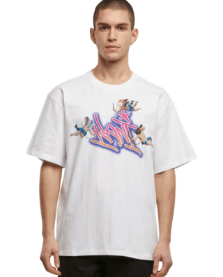Karl Kani Woven Signature Airbrush Amor Tee White/Pink KM251-018-1