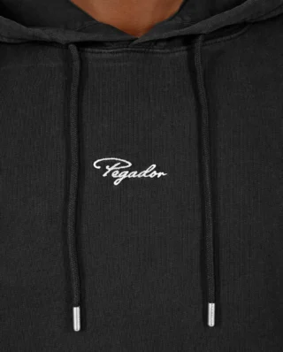 PEGADOR TOWSON TERRY OVERSIZED HOODIE VINTAGE BLACK PGDR-6560-065/539 - PEGADOR