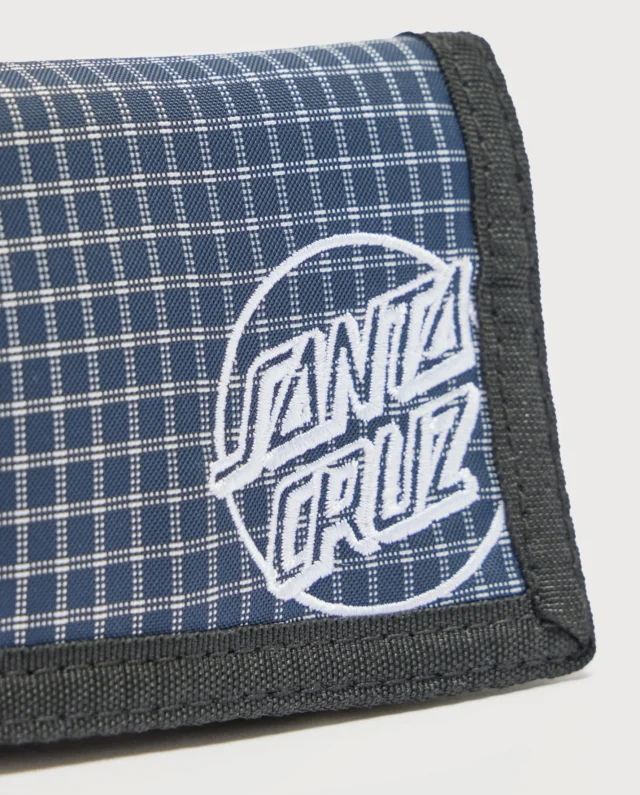 SANTA CRUZ OPUS DOT WALLET NAVY CHECK SCA-MNY-157 12 x 9 cm - SANTA CRUZ