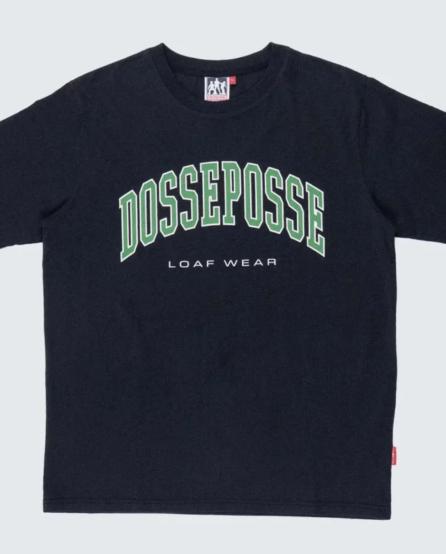 DOSSE POSSE VARSITY SHORT SLEEVE T-SHIRT BLACK DPS2-005