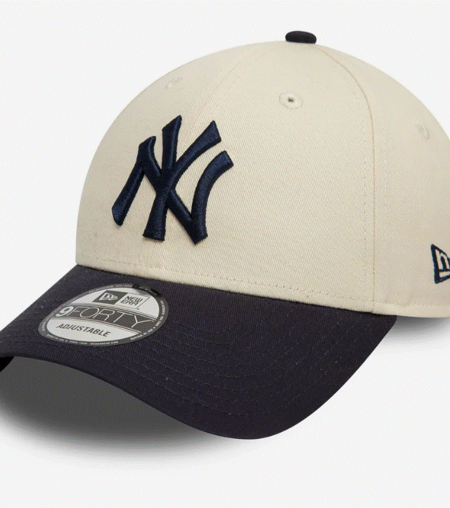 New Era New York Yankees Colour Block Cream 9FORTY Adjustable Cap 60595215