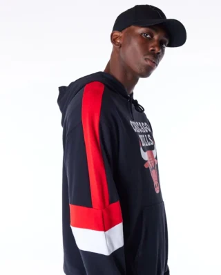New Era Chicago Bulls Colour Block Black Pullover Hoodie 60564802 - NEW ERA